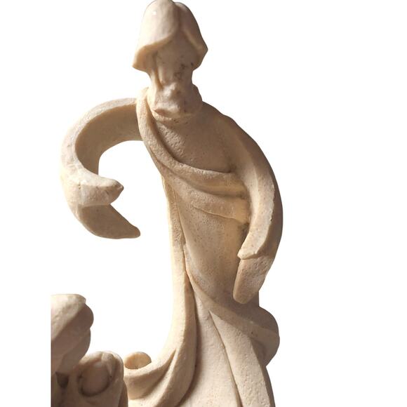 Nativity One Piece Sandstone Resin Christmas Candle Tea Light 9” - Picture 6 of 6